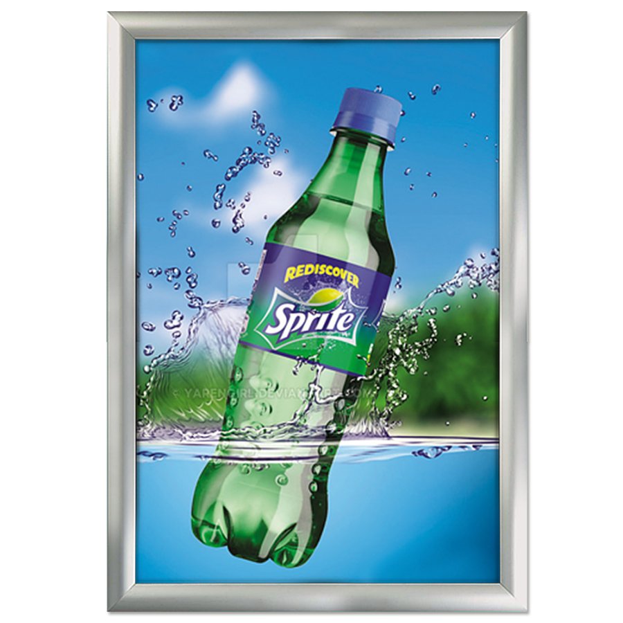 Alu sn&auml;ppramar - 45 mm - 100x140 cm - silver