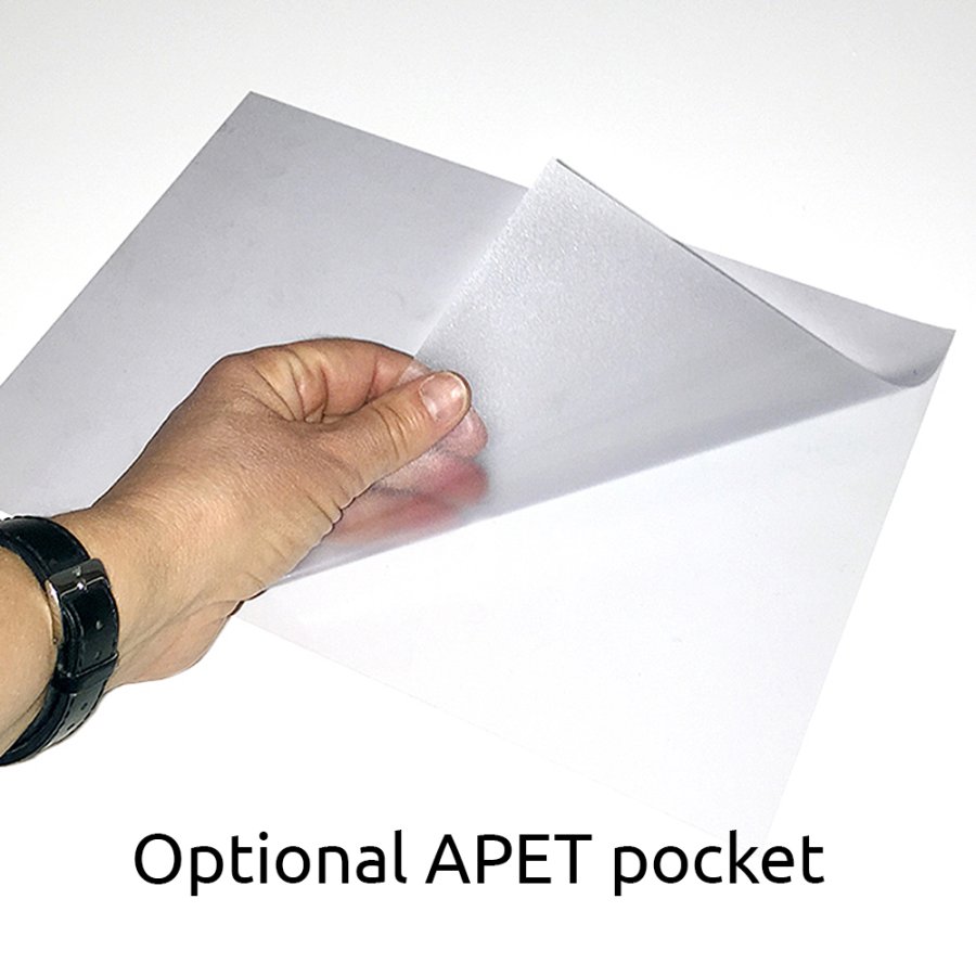 Flex Plast prisram Infost&auml;ll med fot - A3 - svart