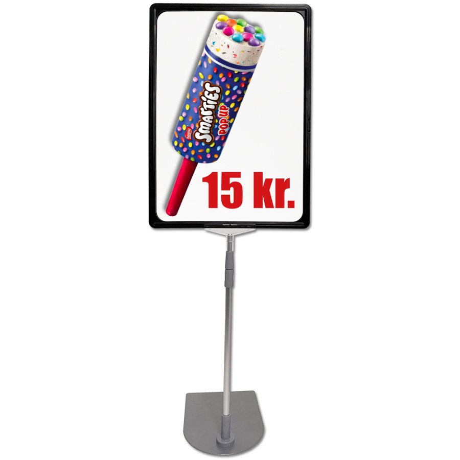 Pris ramsats, aluminiumfot och st&aring;ng, svart A3 ram (29,7 x 42cm)