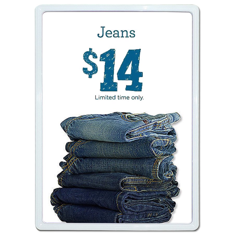 Flex Plastprisram dubbelsidig - A4 - vit