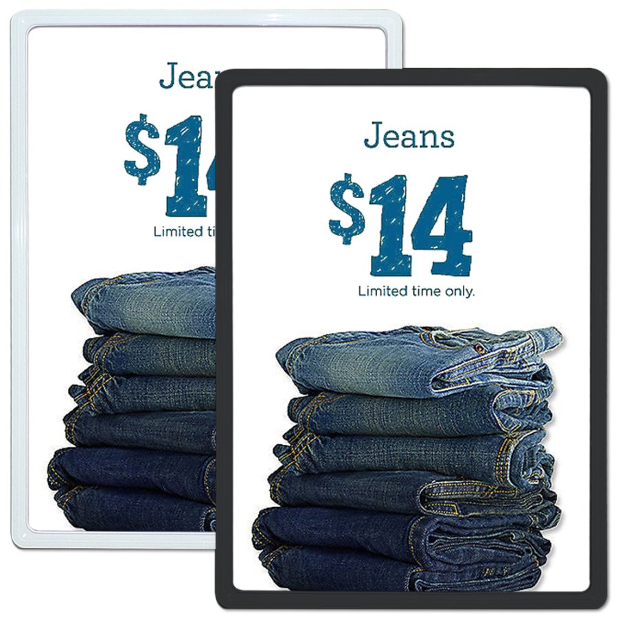 Flex Plastprisram dubbelsidig - A3 - svart