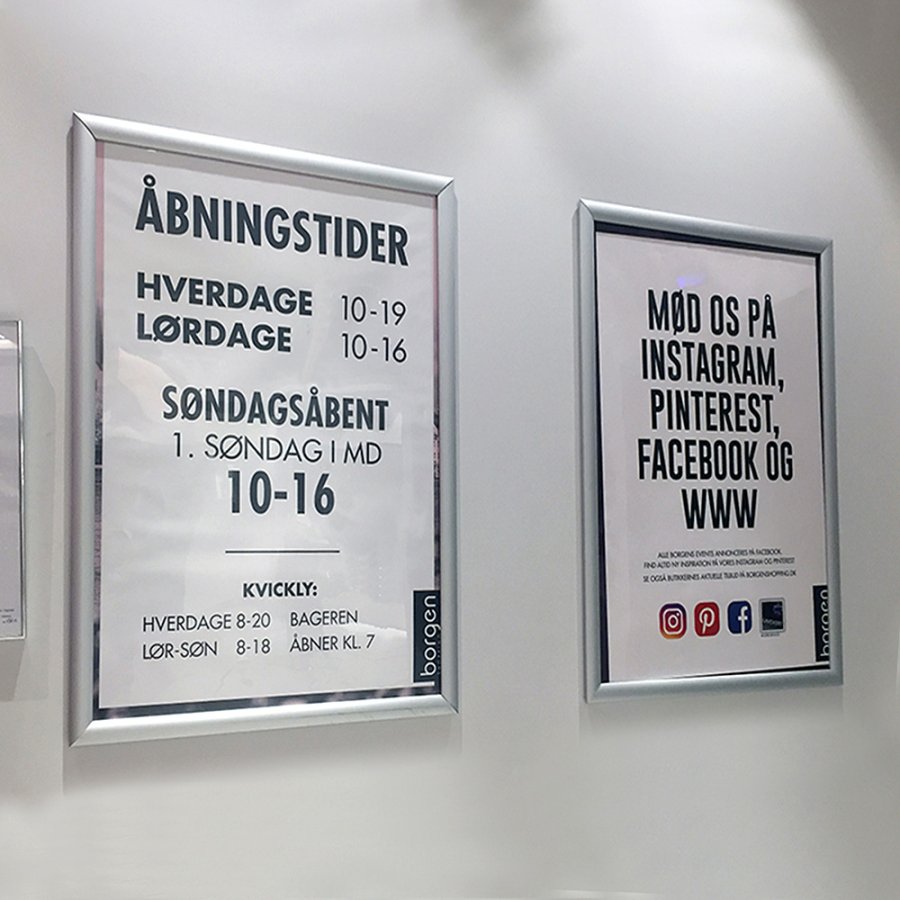 Alu sn&auml;ppramar - 15 mm - A4 - silver