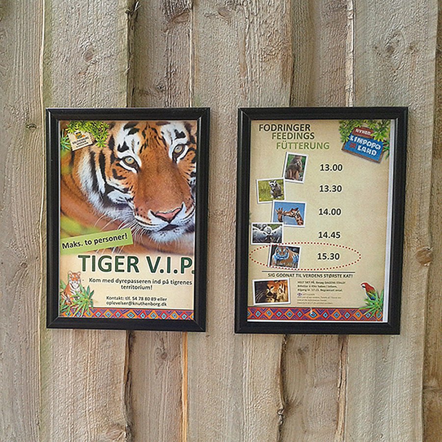 Alu sn&auml;ppramar - 25 mm - A4 - sort