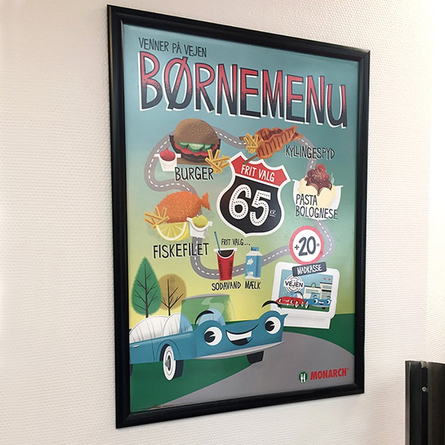 Sn&auml;ppram, 25 mm profil, Svart, A3 - 29,7 x 42 cm