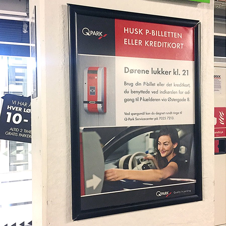 Sn&auml;ppram, 25 mm profil, Svart, A3 - 29,7 x 42 cm