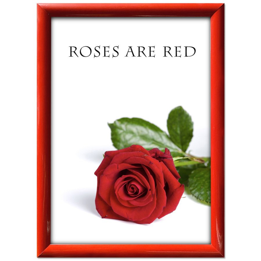 Alu sn&auml;ppramar - 25 mm - 70x100 cm - r&ouml;d