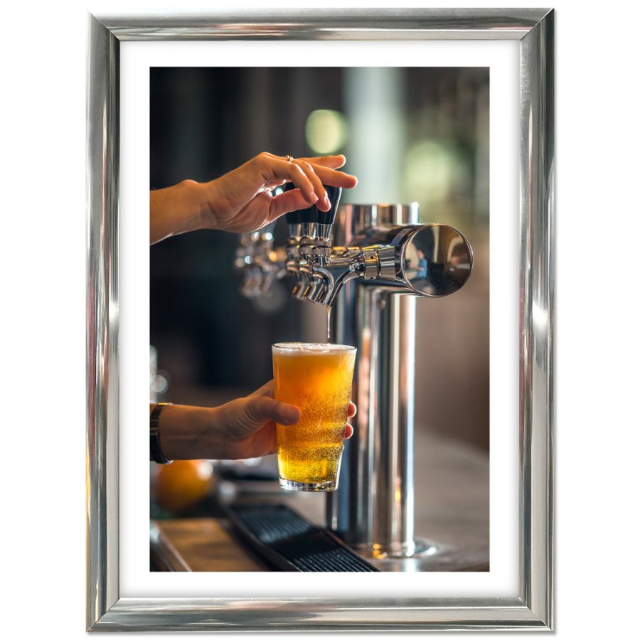 Alu sn&auml;ppramar - 25 mm - A2 - Krom look