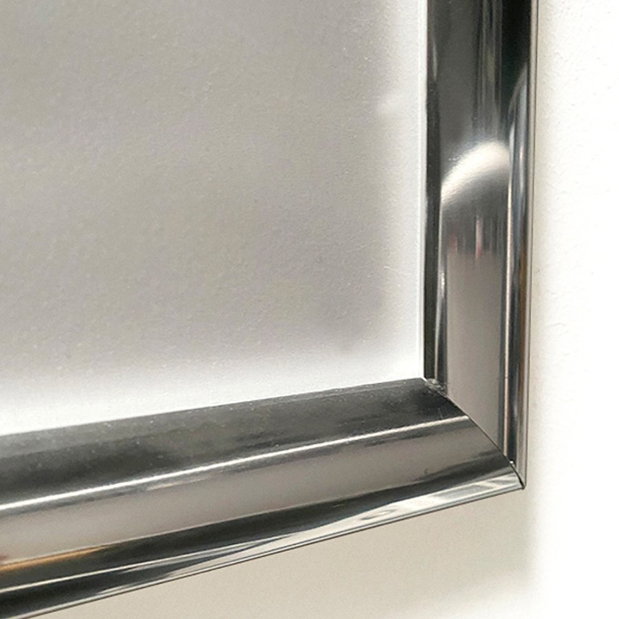 Alu sn&auml;ppramar - 25 mm - 70x100 cm - Krom look