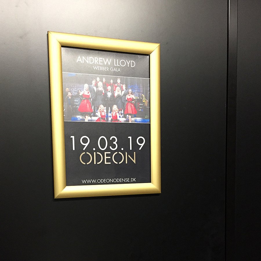 Alu sn&auml;ppramar - 25 mm - A3 - guld loxed