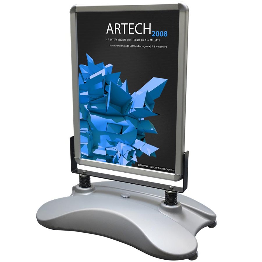 Wind-Sign Waterbase Basic Fj&auml;derst&auml;ll Gatupratare - 50x70 cm - silver