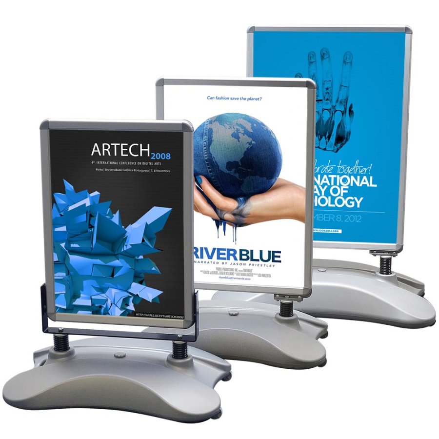 Wind-Sign Waterbase Basic Fj&auml;derst&auml;ll Gatupratare - 50x70 cm - silver