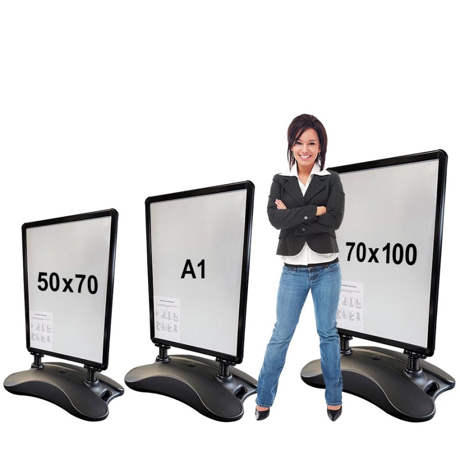 Gatupratare, Wind-Sign Waterbase Basic, 32 mm, Svart, B2 - 50 x 70 cm