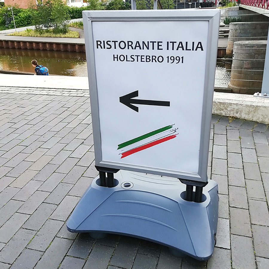 Gatupratare, Wind-Sign Waterbase Budget, 40 mm profil, Silver, B1 - 70 x 100 cm