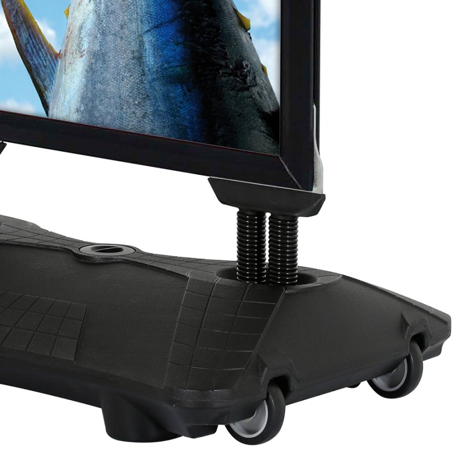 Gatupratare, Wind-Sign Waterbase Budget, 40 mm aluminiumprofil, Svart, A0 - 84,1 x 118,9 cm