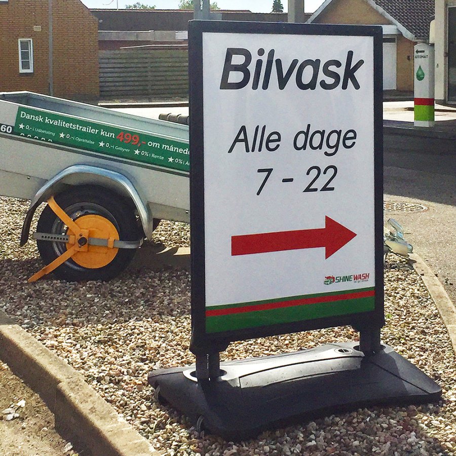 Gatupratare, Wind-Sign Waterbase Budget, 40 mm aluminiumprofil, Svart, A0 - 84,1 x 118,9 cm