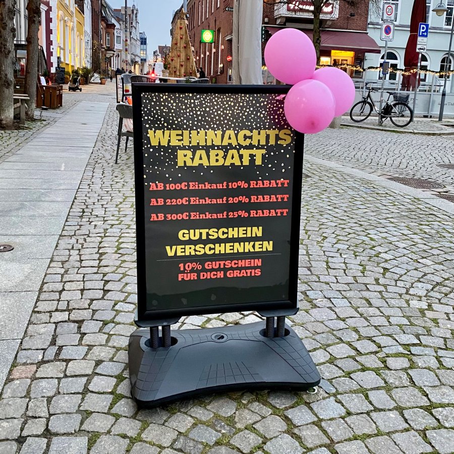 Gatupratare, Wind-Sign Waterbase Budget, 40 mm aluminiumprofil, Svart, A0 - 84,1 x 118,9 cm