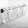 Broschyrh&aring;llare f&ouml;r v&auml;gg, aluminiumlist med 3 st. M65 akrylh&aring;llare #3