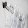 Broschyrh&aring;llare f&ouml;r v&auml;gg, aluminiumlist med 3 st. M65 akrylh&aring;llare #4