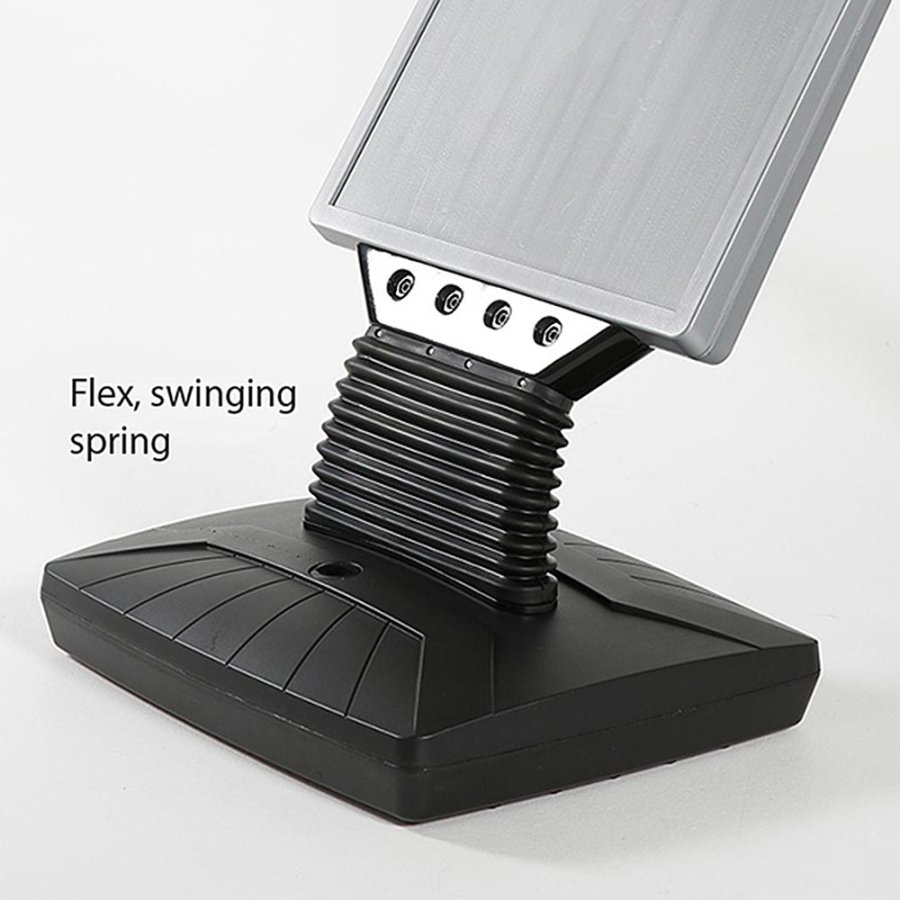 Plast Gatupratare med Fot, Svart Vattentank 12L, Silver