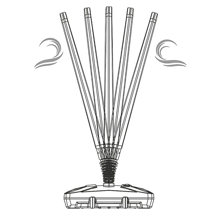 Plast Gatupratare med Fot, Svart Vattentank 12L, Silver