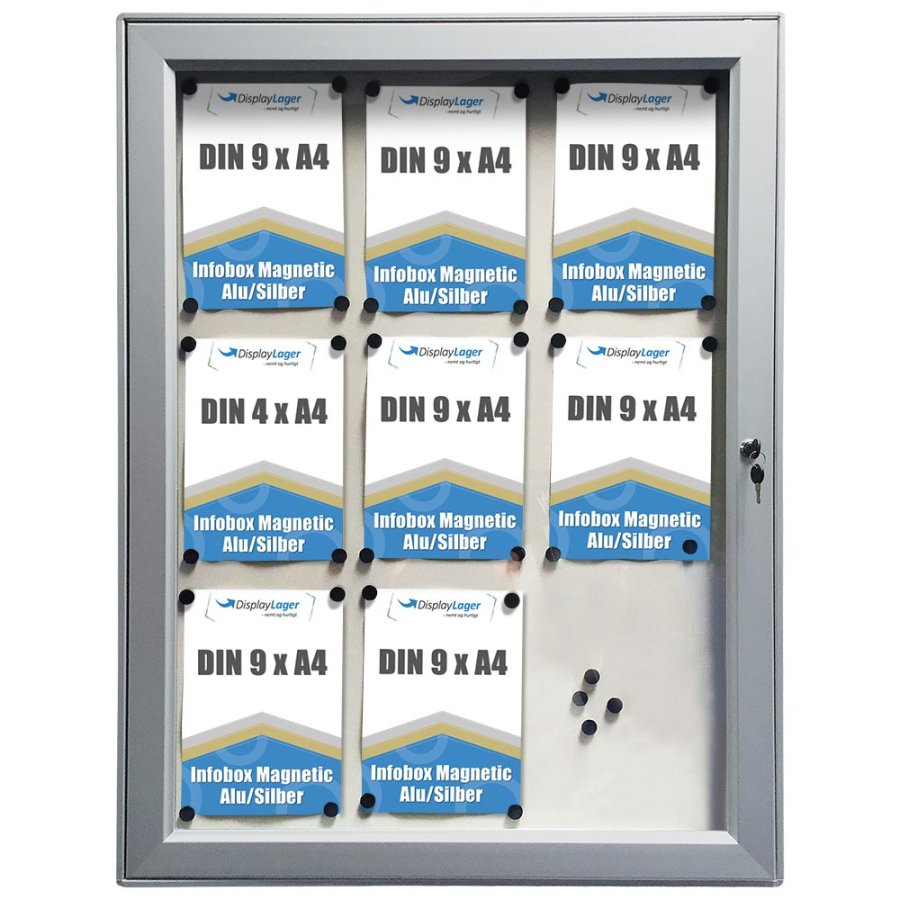 F&ouml;rvaringssk&aring;p Magnetisk med l&aring;s - 9xA4