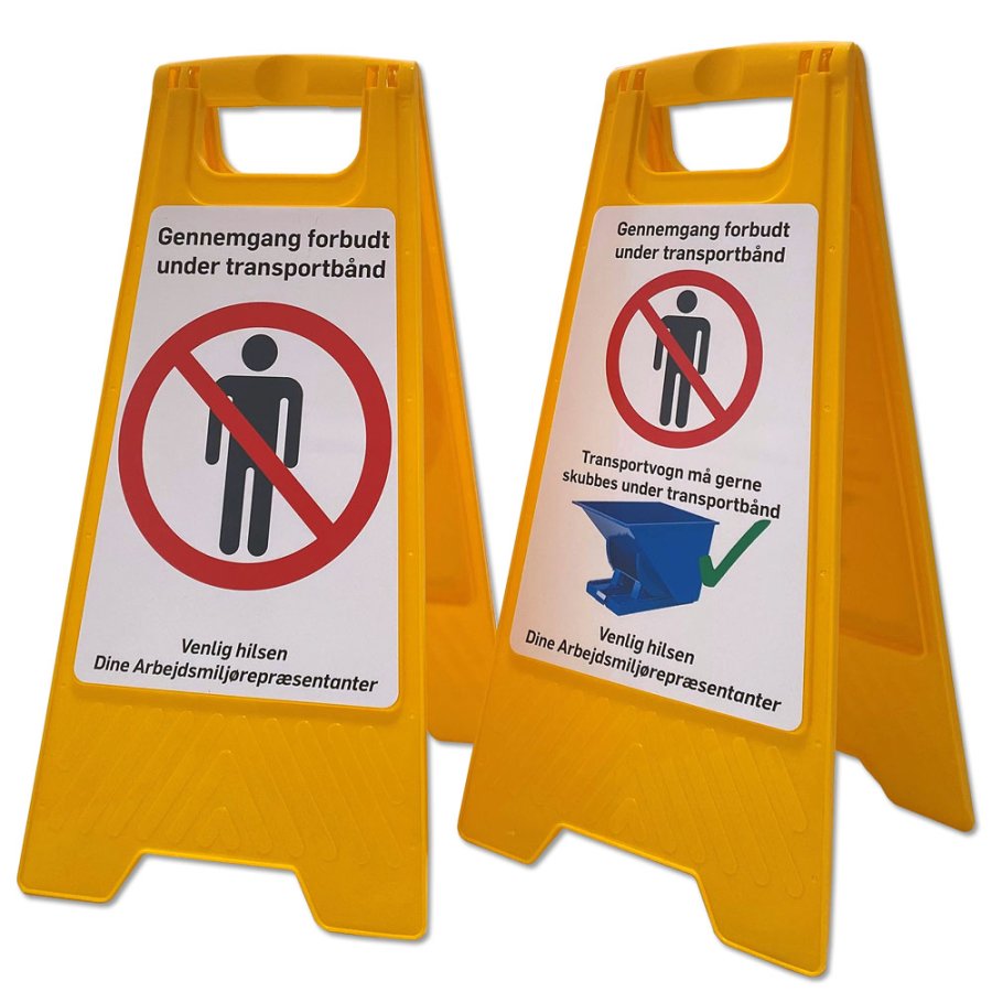 St&auml;dskylt - golvskylt utan text