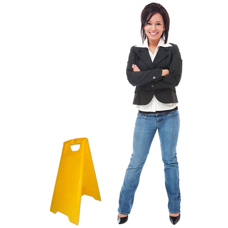 St&auml;dskylt - golvskylt utan text