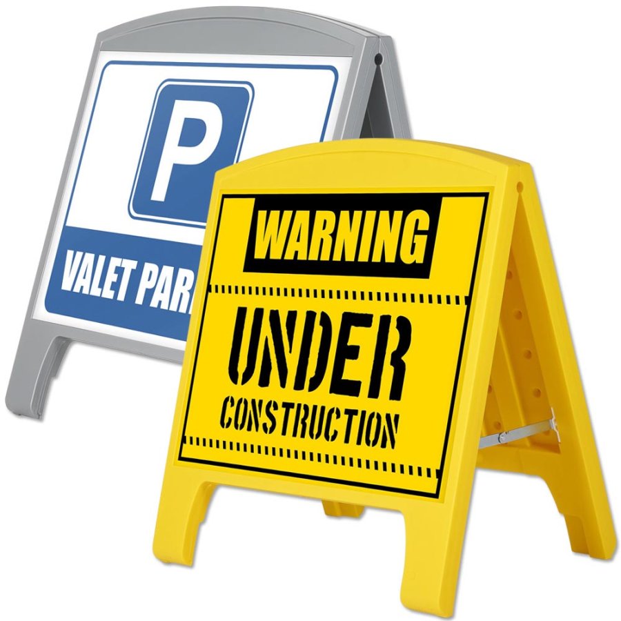 Compact A- board Gatupratare, mini, gult