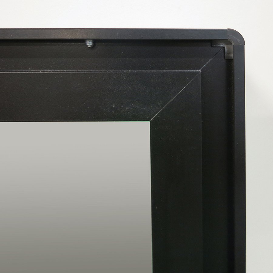 Sort Infobox Magnetisk med l&aring;s - 4xA4 - sort