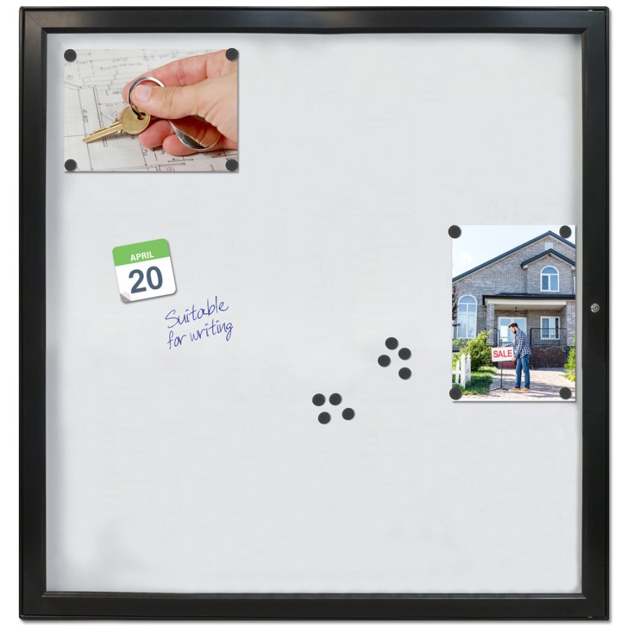 H&auml;ngsk&aring;p magnetiskt med l&aring;s - 12xA4 - svart