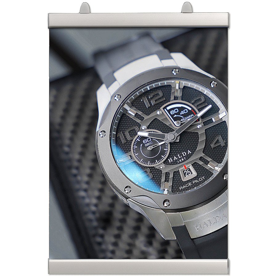 Posterh&auml;ngare, Poster Clamp Set, 25 mm aluminiumprofil, 60 cm