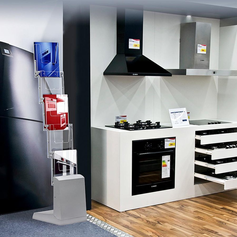 Uppf&auml;llbart broschyrst&auml;ll - 5xA4 - 21x29,7 cm - gr&aring;tt