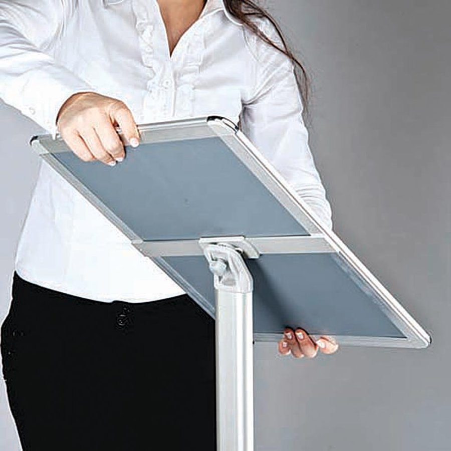 Expo Info stativ - A4 - silver
