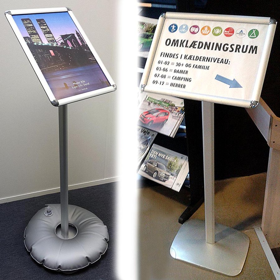 Expo Info stativ - A3 - silver