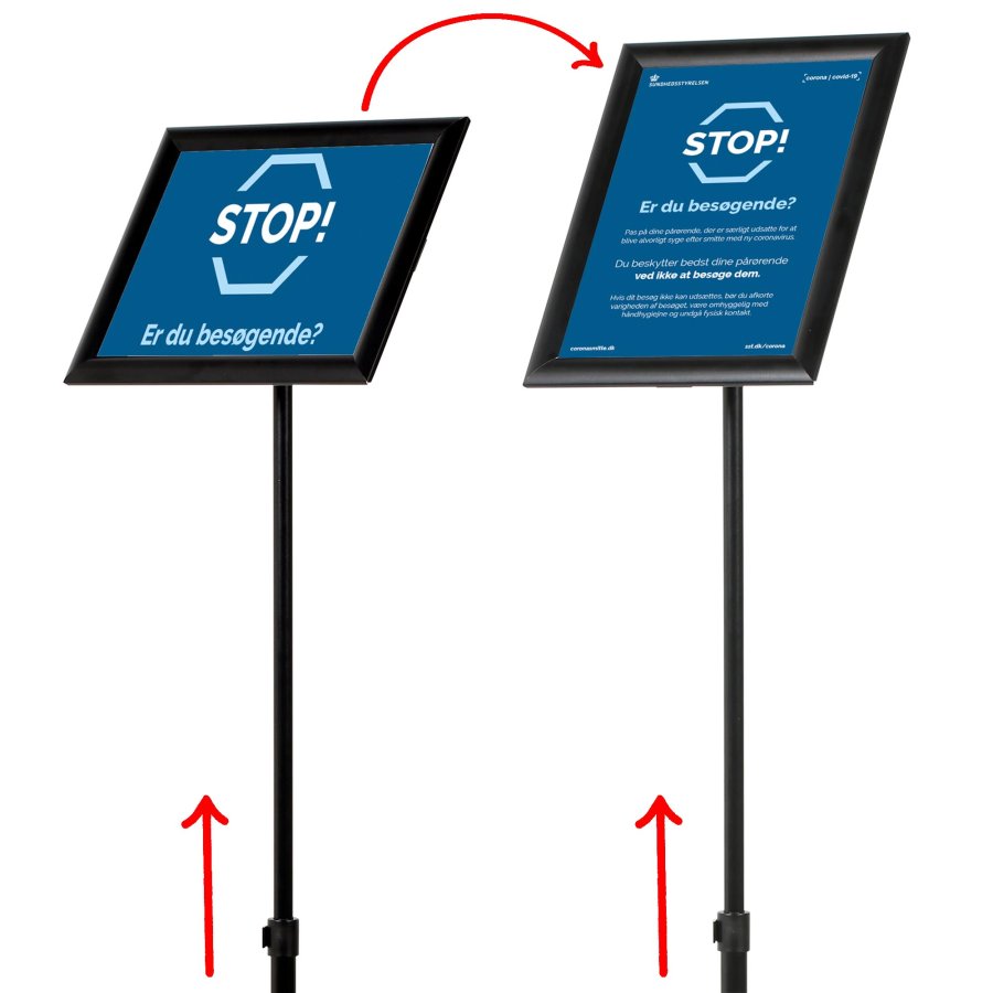 Infostand Telescopic Black A3