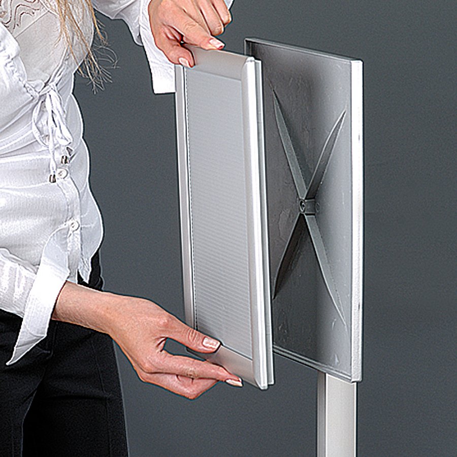 Flex Info stativ justerbart - A3 - silver