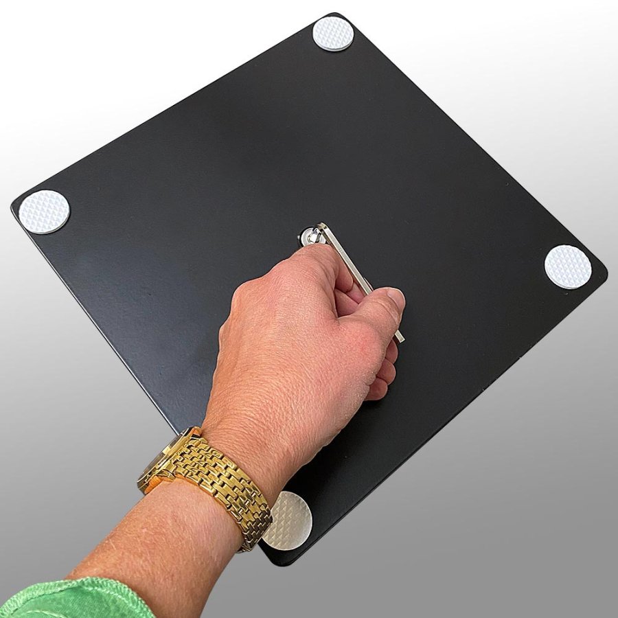 BASIC Infostand A4 - 92mm h&ouml;g v- sn&auml;ppramar profil 25mm, svart