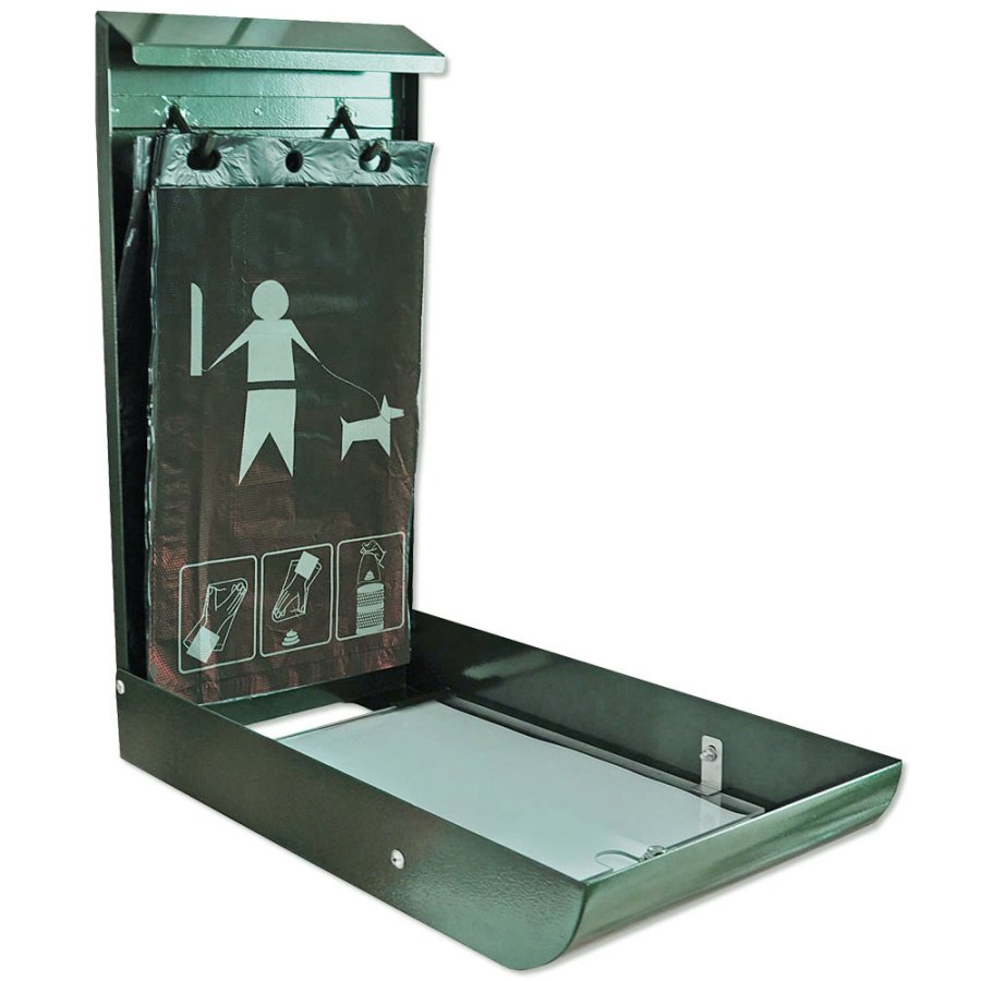 Hundv&auml;ska dispenser, gr&ouml;n, med A4 infodisplay