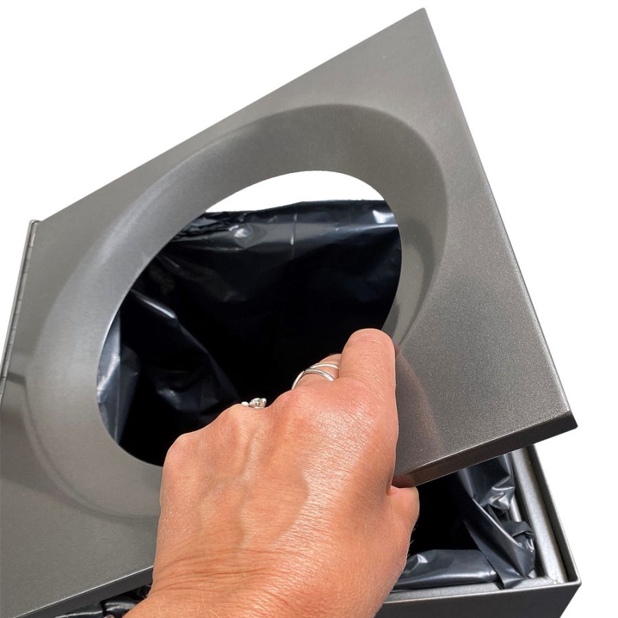 Gr&aring; avfallsbeh&aring;llare - 120 liter