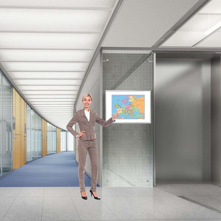 Whiteboard med Europakarta - 103x73 cm