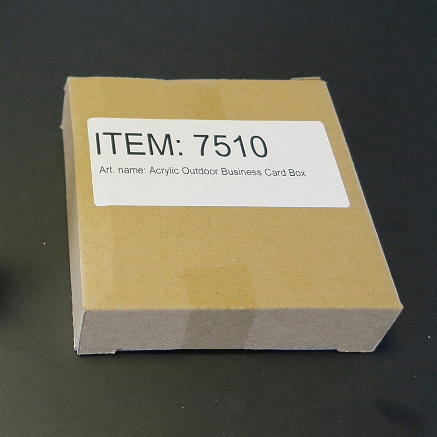 Visitkortsh&aring;llare, utomhus, horisontell, f&ouml;r visitkort