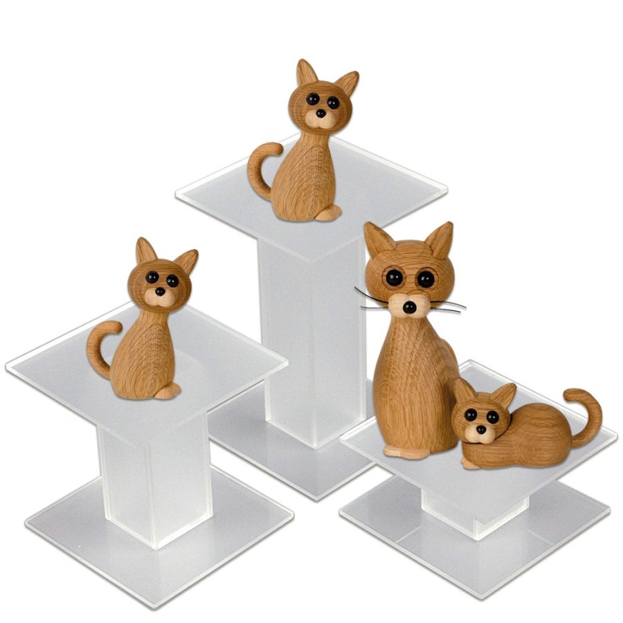 Presentationspodium - 3 Stk. - Matt Transparent