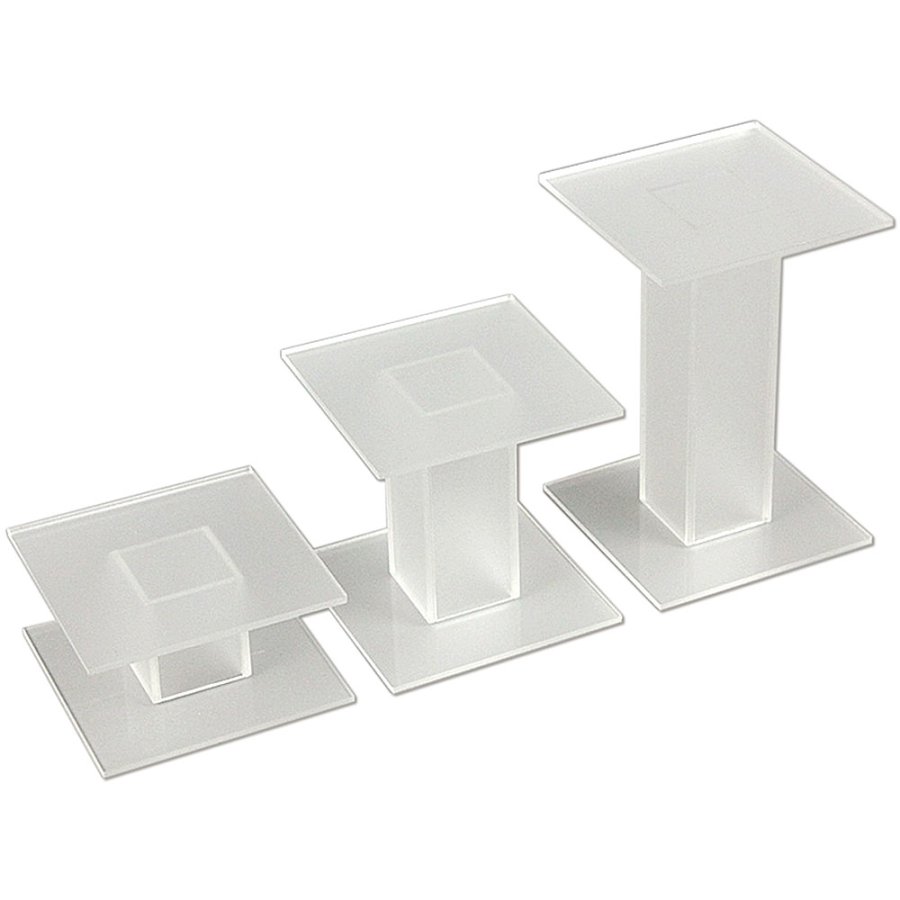 Presentationspodium - 3 Stk. - Matt Transparent