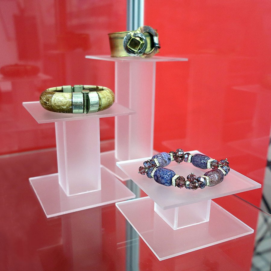 Presentationspodium - 3 Stk. - Matt Transparent