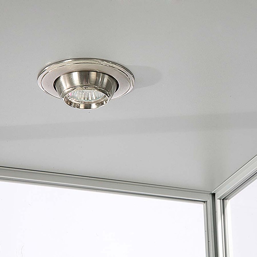 Vitrin vitrinsk&aring;p - Showcase Tower Solo glasmonter med LED-ljus och l&aring;s - silver