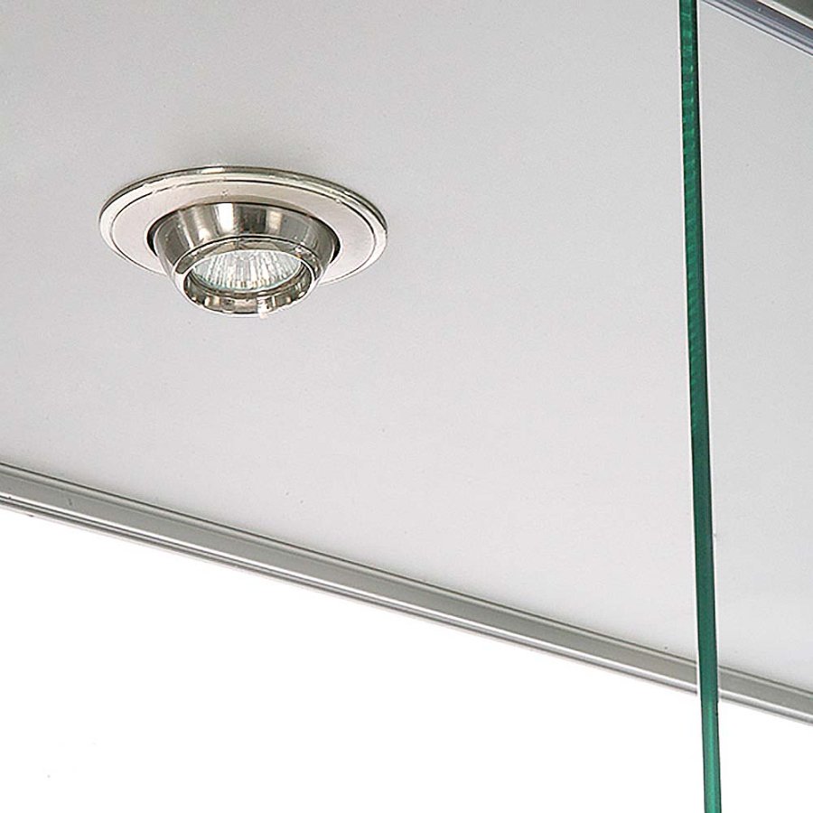 Vitrinsk&aring;p - Showcase Tower Duo glasmonter med undersk&aring;p, LED-ljus och l&aring;s - silver