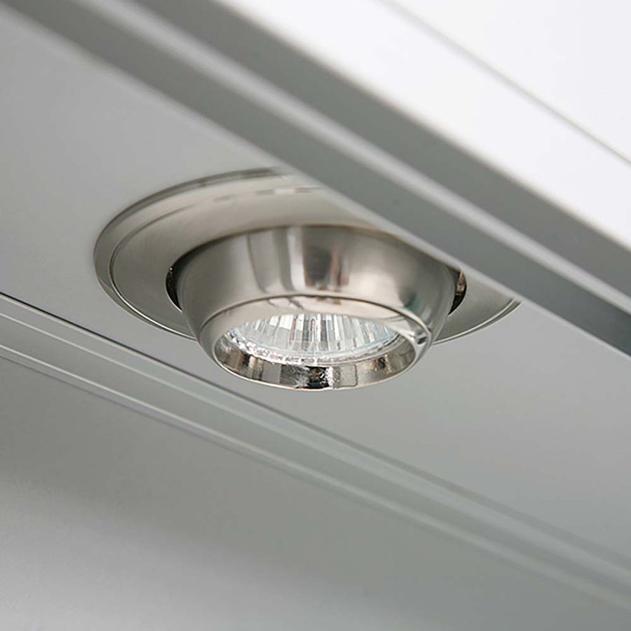 Vitrin vitrinsk&aring;p - Vitrinv&auml;gg Duo glasmonter med LED-ljus och l&aring;s - silver