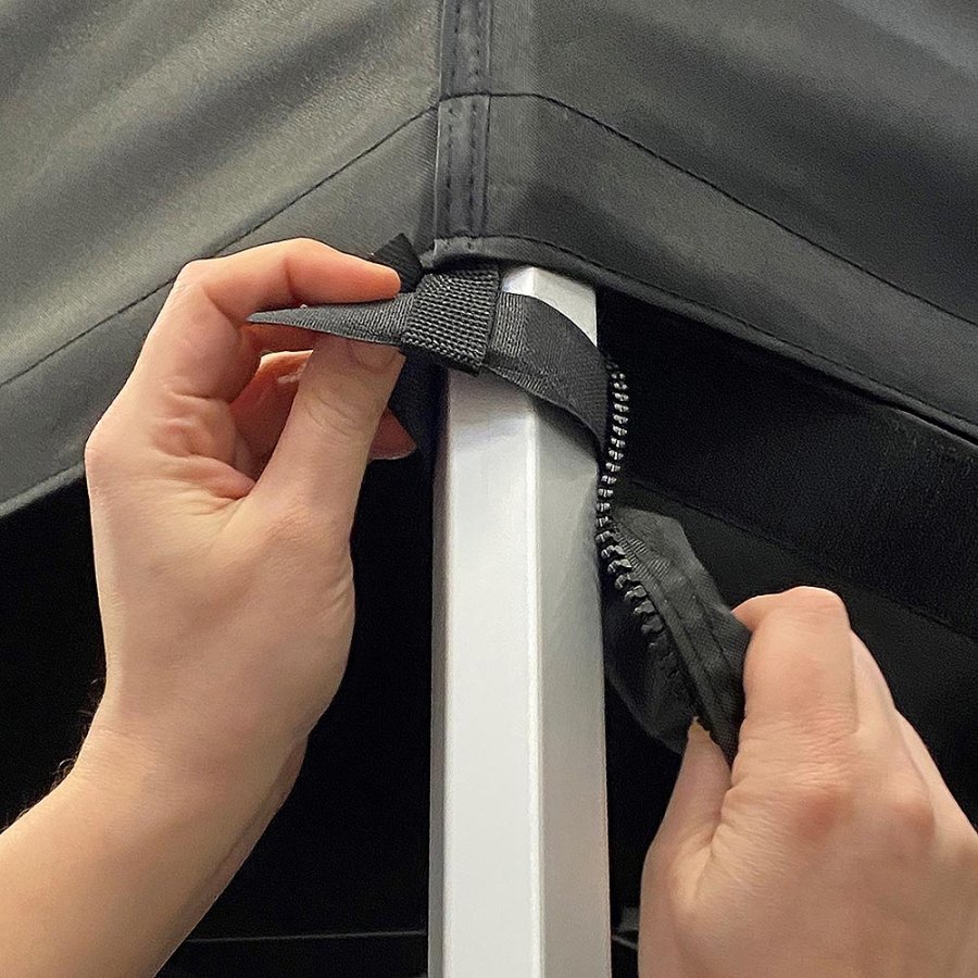 Sider till Eventt&auml;lt Lux 3 x 3 m, sort