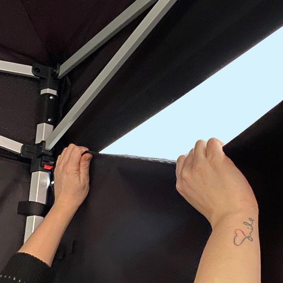 Sider till Eventt&auml;lt Lux 3 x 3 m, sort