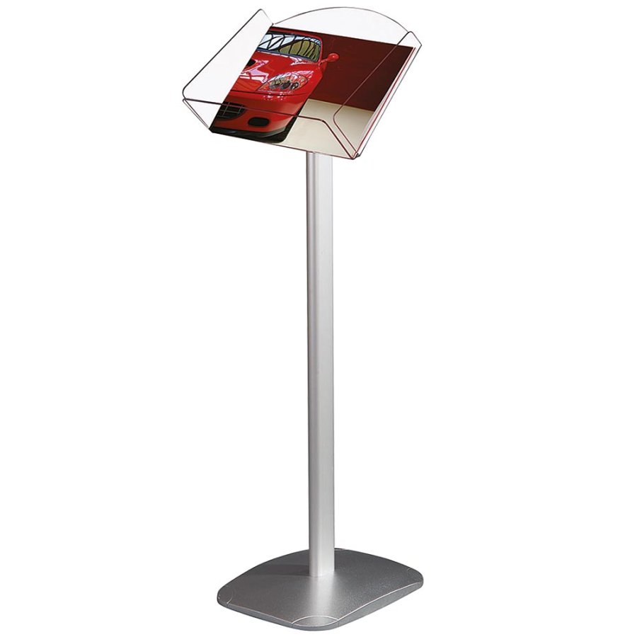 Expo Broschyrstativ horisontellt - A4 - 21x29,7 cm - silver